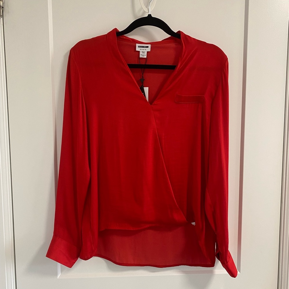 NOISY MAY Slit Top in Blood Orange (BRAND NEW)